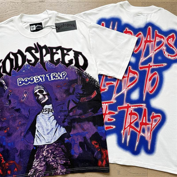 Godspeed neck T-shirt-M-0196