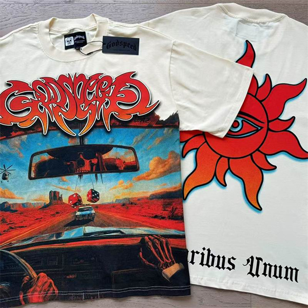 Godspeed neck T-shirt-M-0215